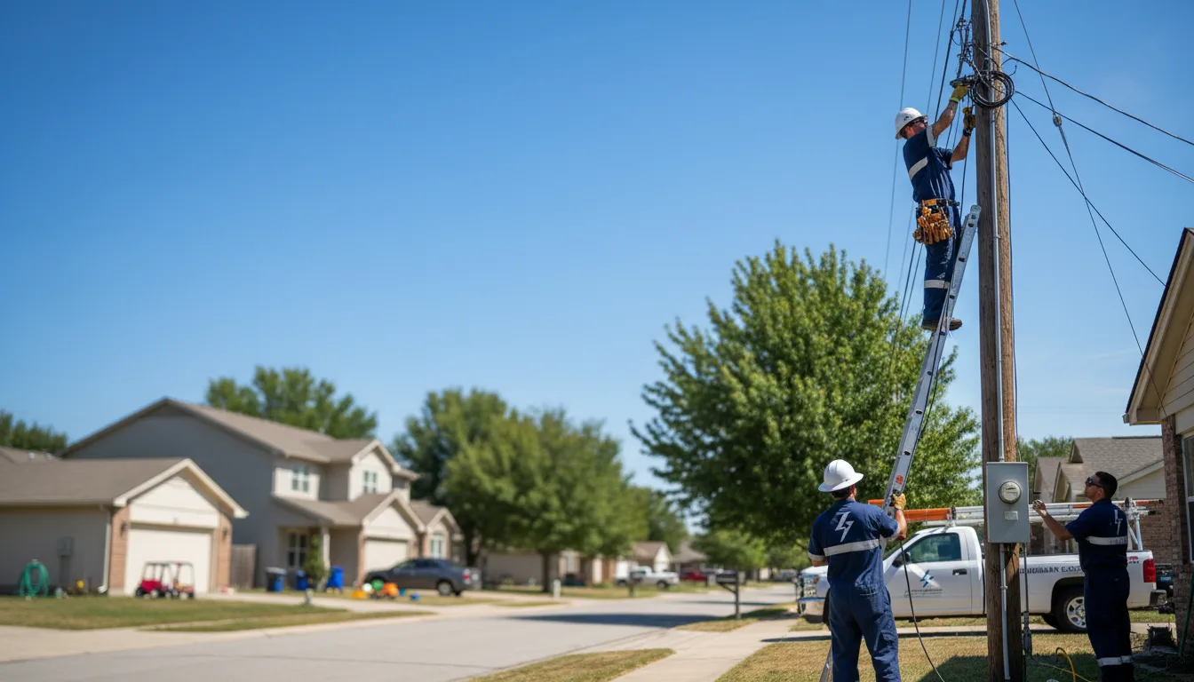 Residential electrician providing installation services in Sanford, TX